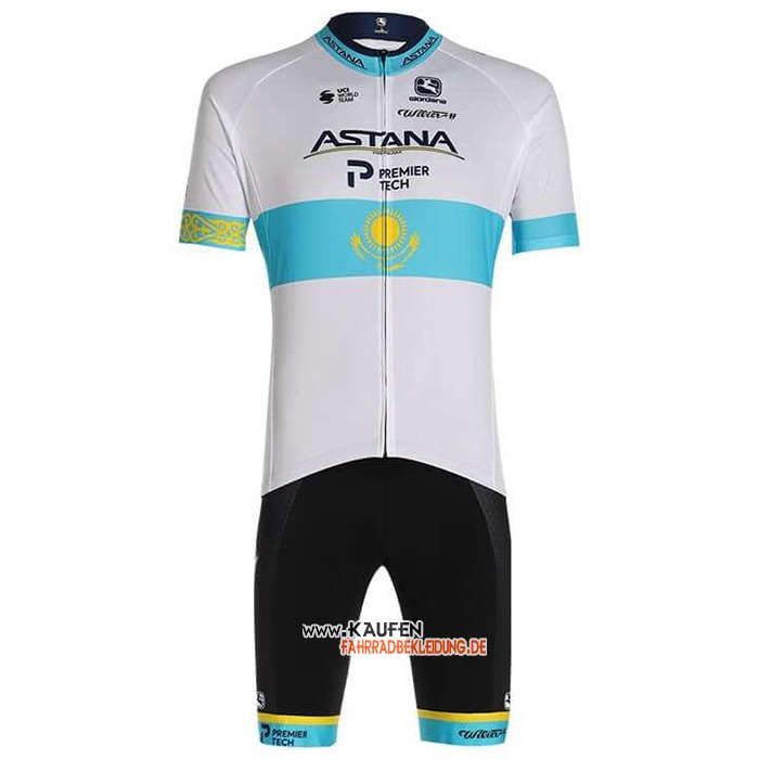 Astana Kurzarmtrikot 2020 und Kurze Tragerhose Campione Kasachisch